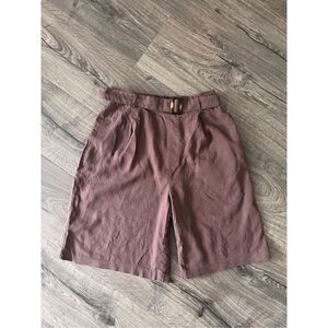 Gu Wide Leg Pull On beltet Shorts size M